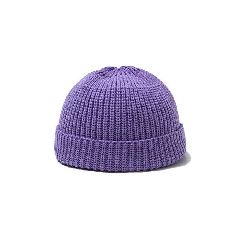 Knitted Hat For Women Men With Solid Color For Autumn Winter Fashion Style