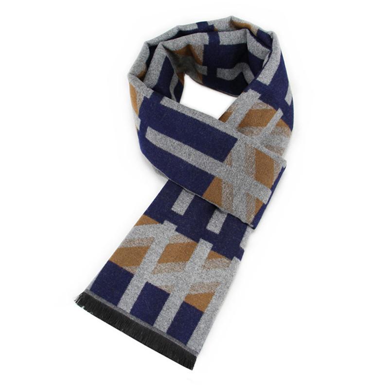 RUNMEIFA  Classic Autumn & Winter Warm Plaid Man Scarf Cashmere Wool Panama Soft Striped Long Scarf High Quality 40 Colors