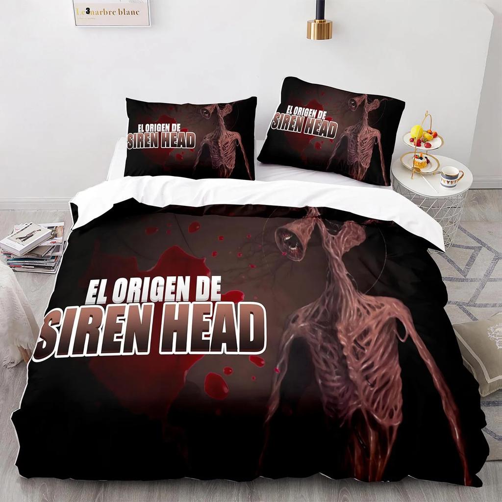 Povlečení na hlavu Siréna Single Twin Full Queen King Size Siréna Head Bed Set Sady přikrývek pro děti do ložnice pro děti 3D tisk 001