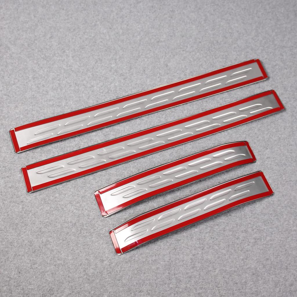 RUIQ Stainless Steel Step Garnish for Nissan Note Interior and Side Step Garnish for Nissan Note Model E-Power (Silver) - E-Power (New e13)