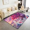 Japanese Samurai & Red Maple Print Area Rug, Non-Slip Floor Mat for Living Room Bedroom, Warrior Design Home Decor Carpet