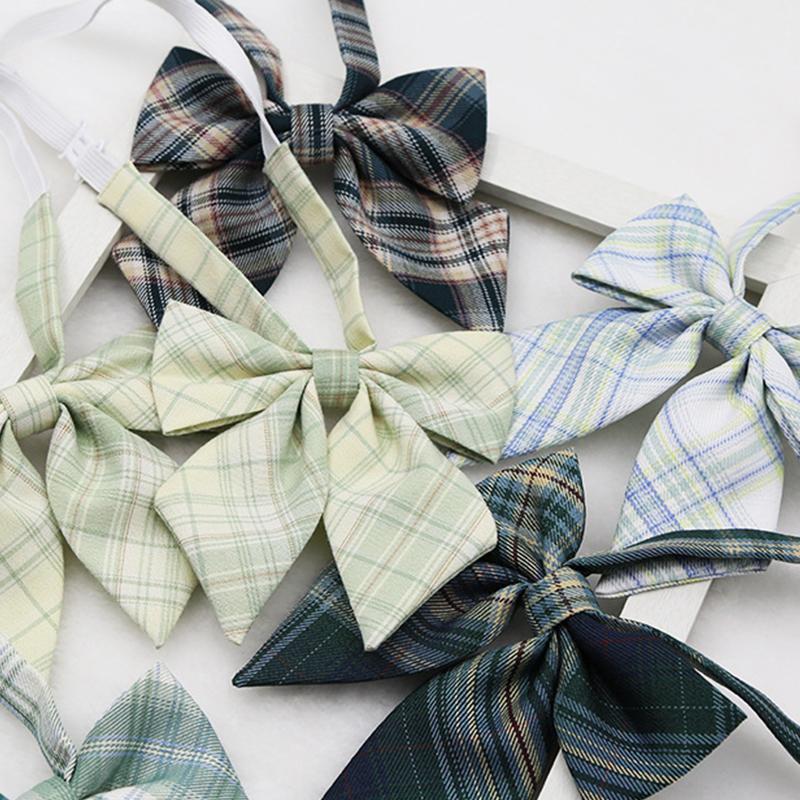 Personalized Flower Plaid Uniform Collar Flower Bow Tie Small Fresh Sailor Suit Bow KTB