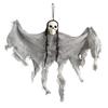 Halloween Hanging Ghost Decoration with Mesh Fabric and Skull Head for Indoor Outdoor Party Haunted House Props