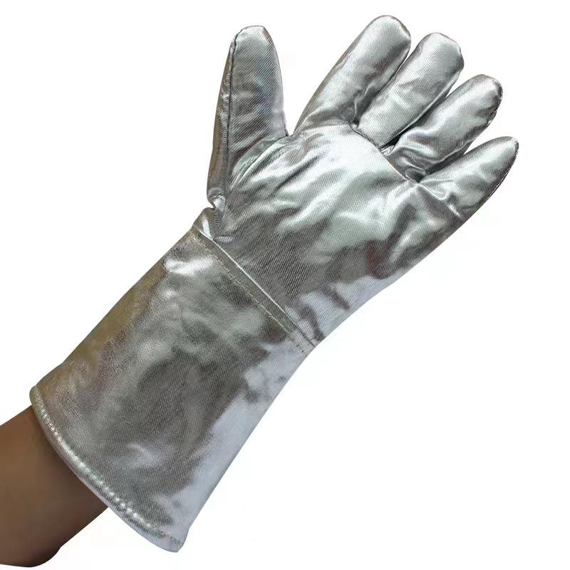 High-Temp Fireproof Aluminum Foil Heat-Resistant Gloves