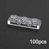 DIY Transparent Thin Plate Figures 3024 3023 Building Blocks 1x1 2X2 1x2 Dot Assemblage Educational Construction Clear Brick Toy