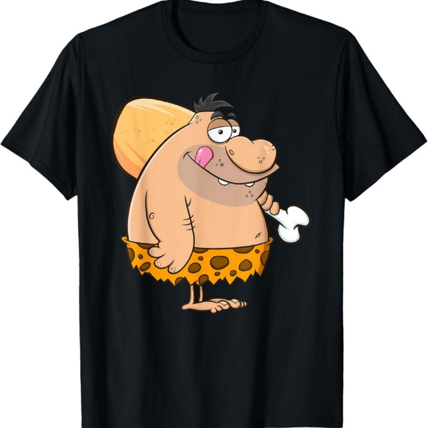 

Funny Caveman Graphic Gift Adult Men Women Kids Boys Girls T-Shirt XXXXXL чорний