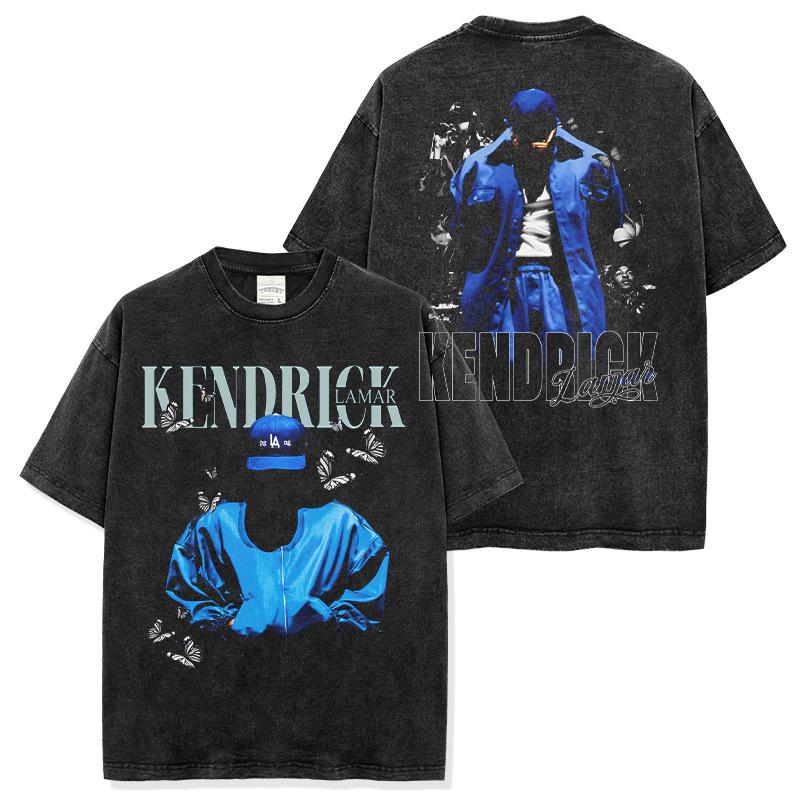 

Vintage American Hip Hop Kendrick Print Washed Cotton T-Shirt M