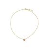 Collier - LUXENTER - Lehak - Argent sterling 925 - Zircone brune - Finition or jaune 18 carats
