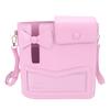 Cup Holder Bag Stylish PU Leather Portable Water Cup Storage Bag with Gold Hardware Accessories Insulation Lining for