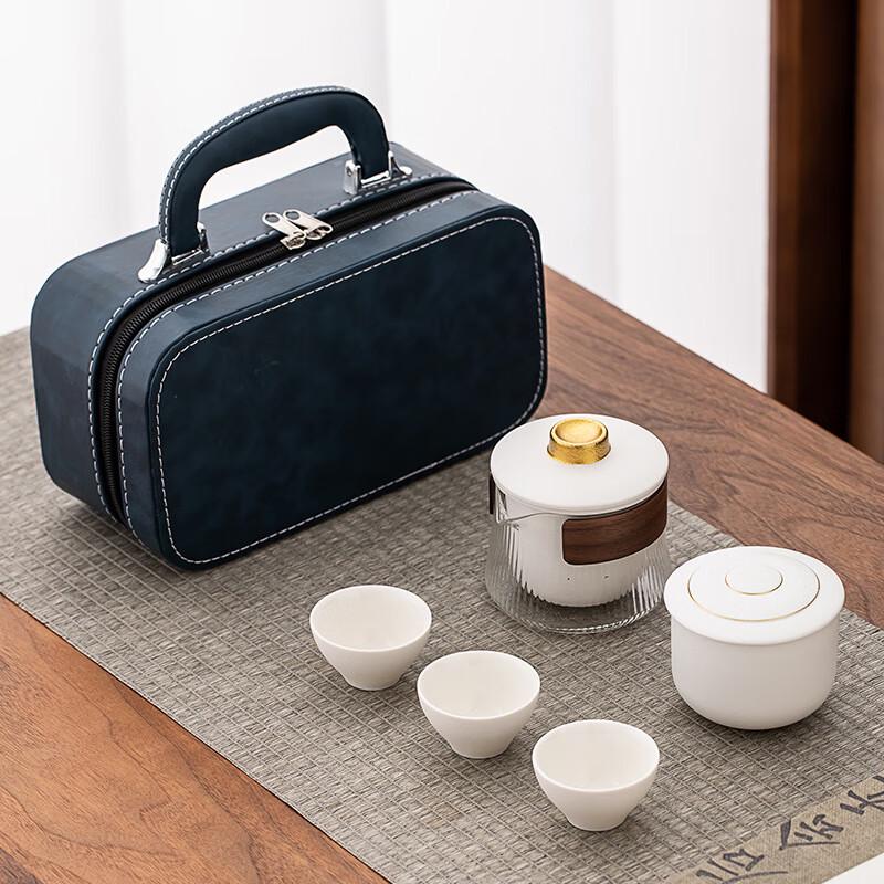 Black Pottery Travel Tea Set