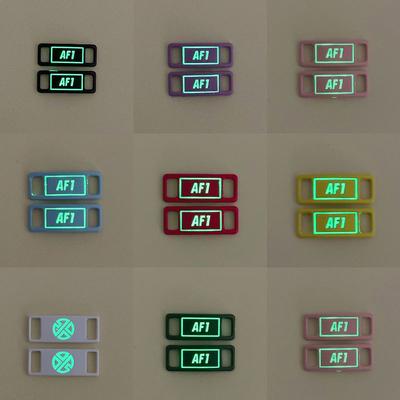 Luminous Shoelaces Buckle AF1 Glowing Metal Lock for Shoelace DIY Lace Shoe Footwear Decoration Sneaker Decorations Accessories