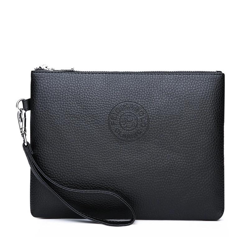 Men's New Casual Clutch, Leather Soft Leather Men's Bag, Mobile Phone Bag, Large-capacity Wallet
