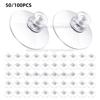 50/100Pcs Adhesive Suction Cups Bulk with Screws Nut Plastic Sucker Pad 25/32/41/53 Mm Clear PVC Sucker Pad for Window Car Glass