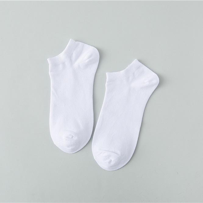 Men's Breathable Cotton Mid-Tube Socks - Sweat-Absorbent, Deodorant, Black & White, Business Casual for Spring/Summer