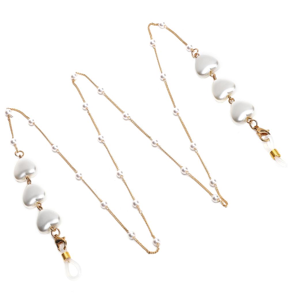 Heart Shaped Decoration Face Cover Chain Metal Exquisite Glasses Chain Lanyard