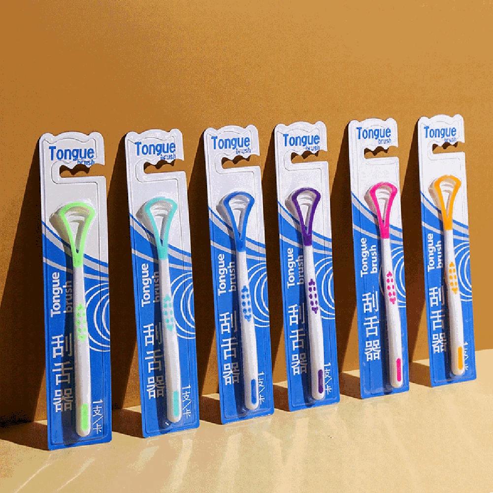 

6Pcs Mixed Tongue Coating Scraper Cleaner Single Packed Oral Hygiene Care Tools Bad Breath Remove Dental Tongue Cleaning Brush