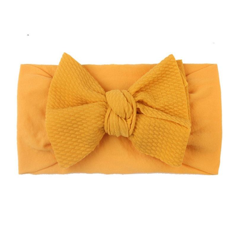 New bow nylon headband, cute soft elastic twill bubble baby hair accessories, baby headband