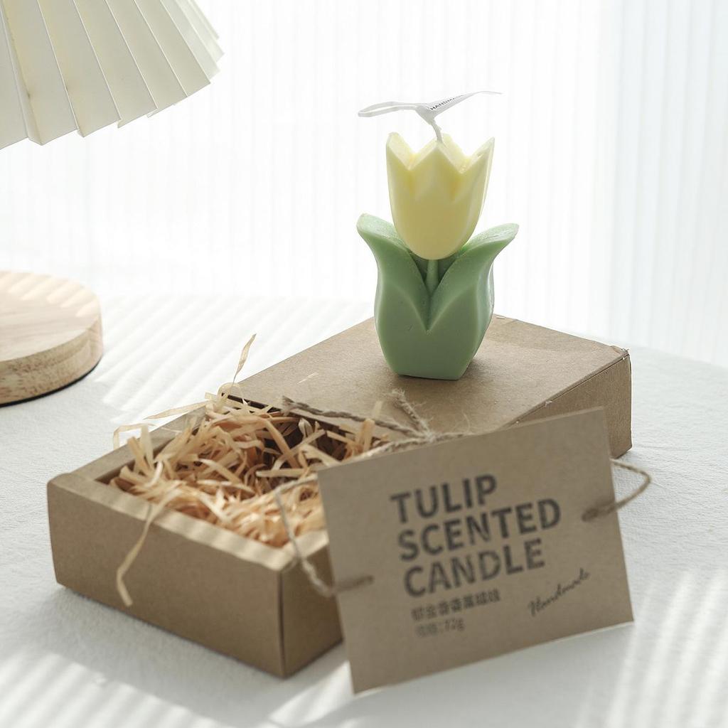 Tulip Flower-Shaped Scented Candle - Teacher's Day Gift & Party Favor