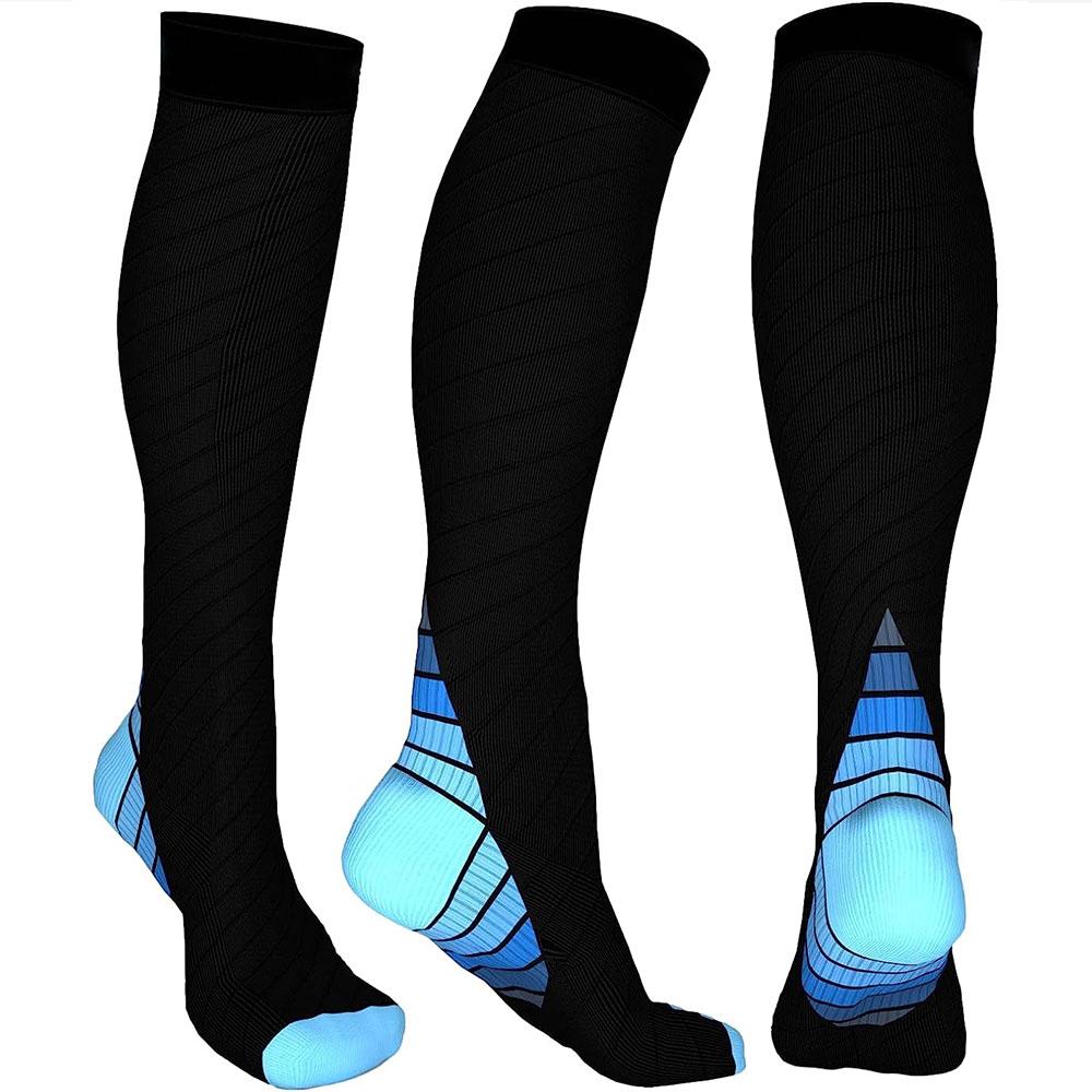 1 Pair Compression Socks 20-30 Mmhg - Men & Women - Running, Nurses, Shin Splints, Flight, Travel