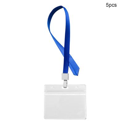 Card Cover Holder ID Card Protector Waterproof PVC Sleeve with Hanging Rope