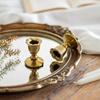 Vintage Candlestick Candle Holders Brass,Taper Gold Candle Stick Victorian Style for Wedding Reception Christmas Decoration