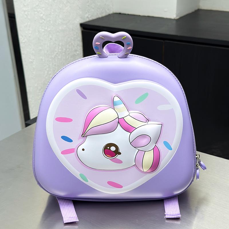 2025 Unicorn EVA Hard Shell Children's Backpack - Lightweight & Cute Cartoon Design