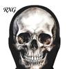 Elastic Dustproof Sports Hood Skull Print Halloween Balaclava, Breathable Mesh Full Face Mask with Impactful Visual Cosplay Gear 3D Print, UV