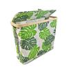 Bamboo & Oxford Cloth Bottle Recycling Bin - 100L Large Capacity Storage Basket