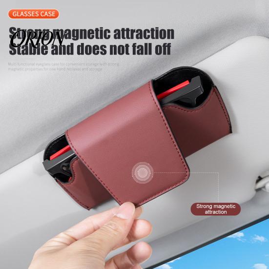 Leather Glasses Clip for Vehicle Car Clip, Sun Visor Storage, Multi-Function Sunglasses Holder Interior Decoration Accessories Visor, Universal