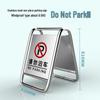 Stainless Steel No Parking, Caution Slippery, A-Frame Folding Sign