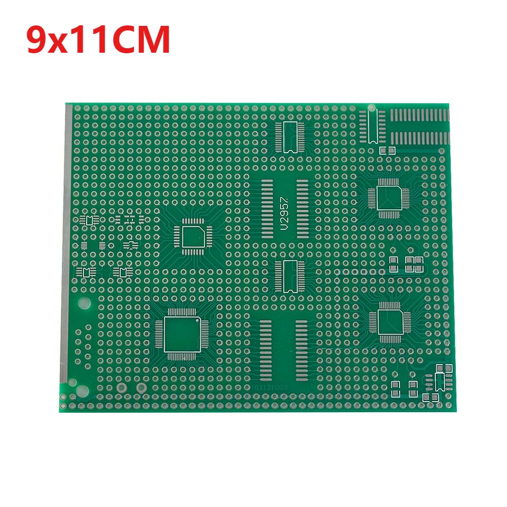 2PCS SMD Universal Board 7x11 9x11cm Single Side PCB Circuit Board Transfer Adapter for IC Resistor Capacitor Triode/Transistor