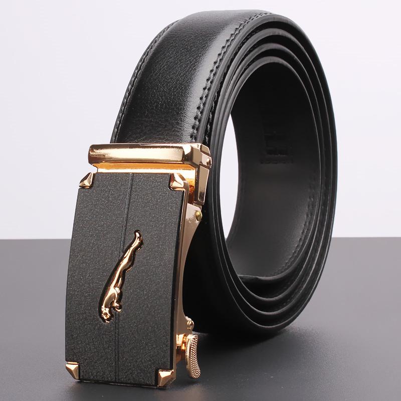 Men's High-End Genuine Leather Automatic Buckle Belt