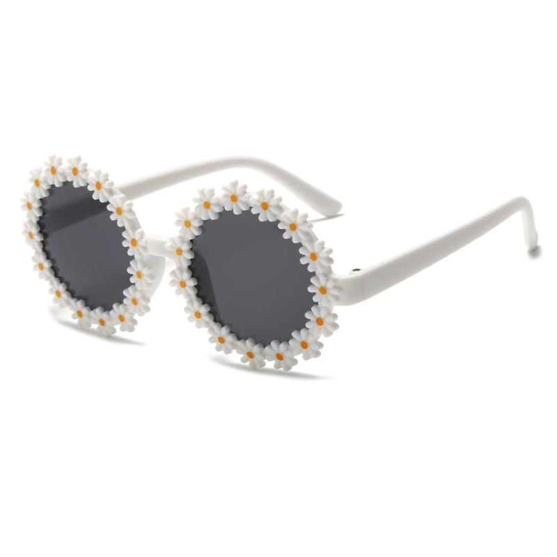 Kids Round Flower Sun Glasses Cute Daisy Sunglasses Outdoor Sun Protection Shades Fashion Funny Party Eyewear