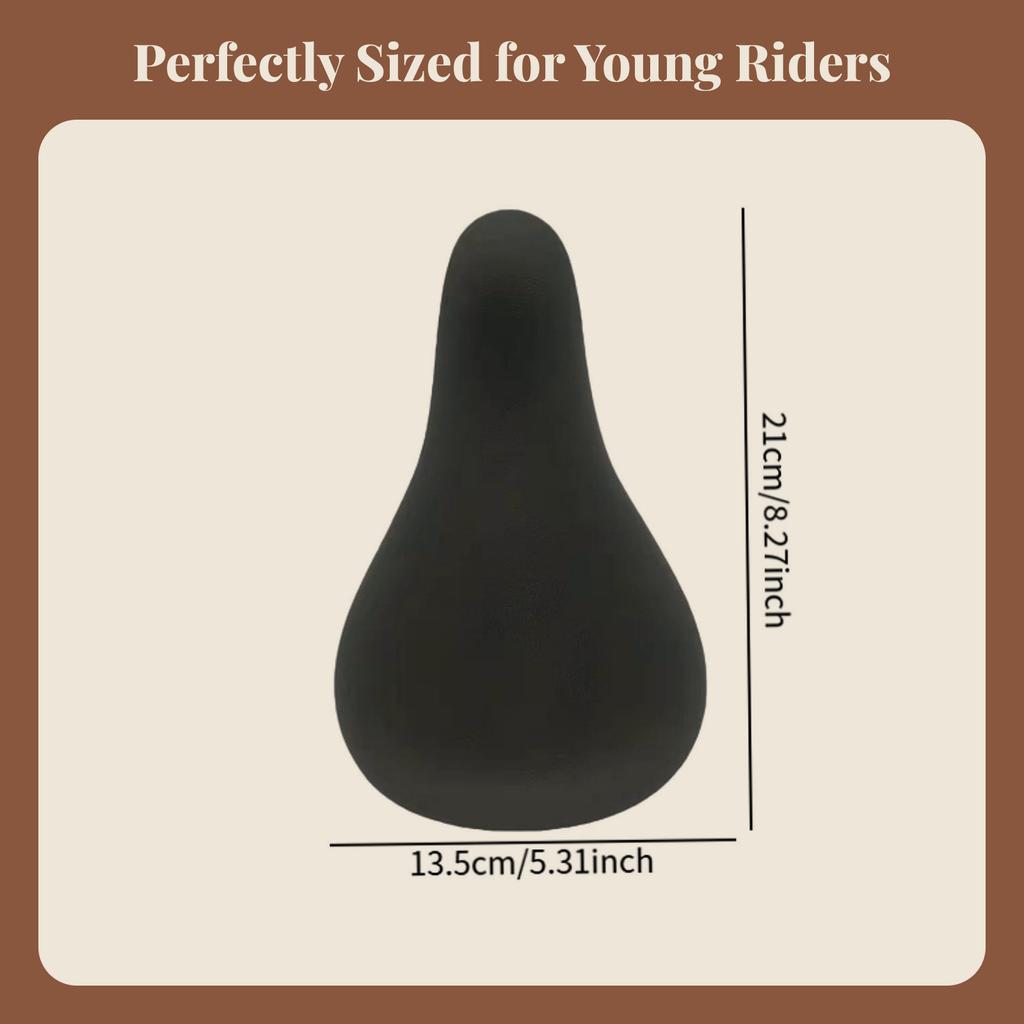 Kids Bike Saddle Cycling Seat Cushion High Performance Easy to Use, Include Seatpost, Comfortable
