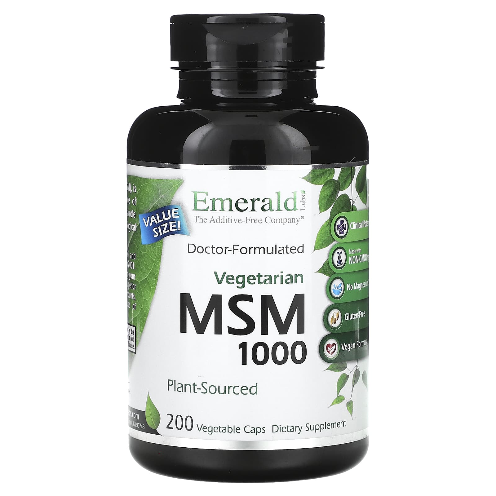 

MSM 1000, 200 Veggie Capsules (1,000Mg per capsule)