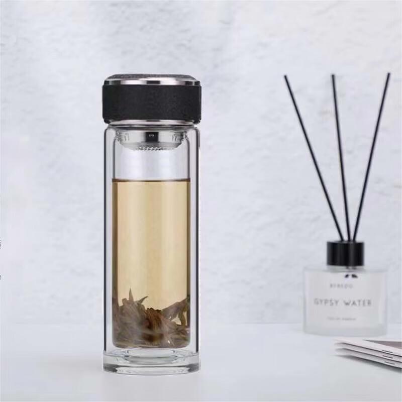 BSK Tea Infuser Double Wall Glass Bottle