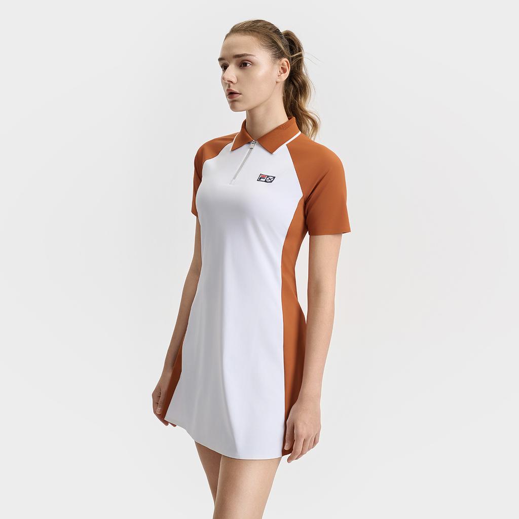 FILA Tennis Susan Skirt Fashion Versatile Simple Casual Sports Comfortable Dress With Shorts And Short Sleeves Women Dresses A11W523321F-OR