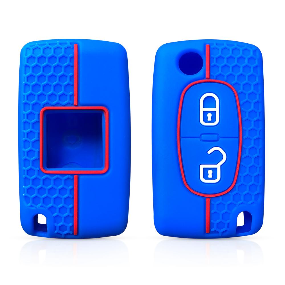 2 Button Key Case Cover for Citroen C-Crosser C3 C4 Picasso Berlingo Case for Peugeot Partner Tepee 207 307 308 407 Keychain