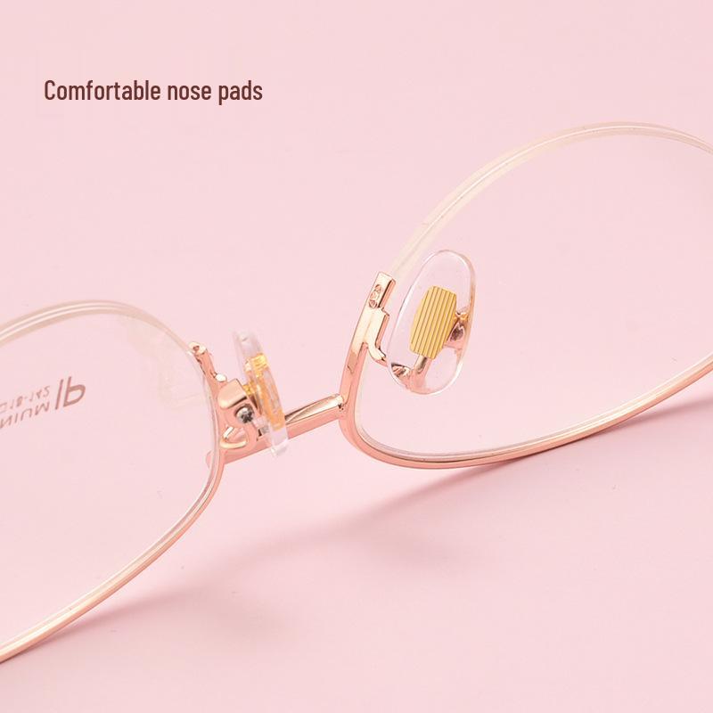 Danyang Glasses 3522X Semi-Rimless Ultralight Metal Alloy Prescription Eyeglass Frame