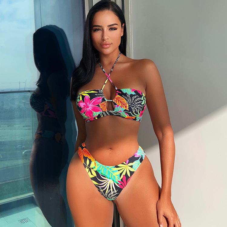 

TS JYL-BK221 Maternity Print Swimsuit, High-Waist Alluring Swimwear For Women XL каталіна синього кольору