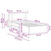Bed Frame with Storage Space Concrete Grey 80 x 200 cm Particleboard