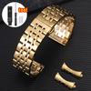 Massives Edelstahl-Uhrenarmband für Tissot Qualität Schmetterlingsverschluss Armband Gebogenes/Flaches Metallarmband 12/14/16/18/19/20/21/22mm