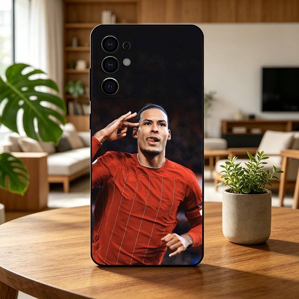 V-Virgil van D-Dijk FOOTBALL 4  Phone Case Black Silicone Soft For Samsung S25,S24,S21,S22,S23,S30,Ultra,S20,Plus,Fe,Lite