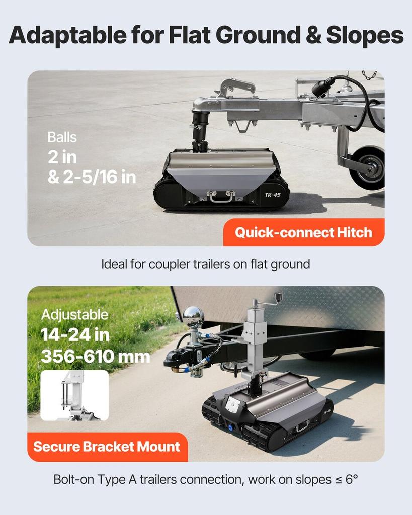 Electric Trailer Mover, 4082 Kg Max Towing Capacity, Remote-Controlled Trailer Mover with 100 M Wireless Range, Motorised Camper Trolley Kit Fits for