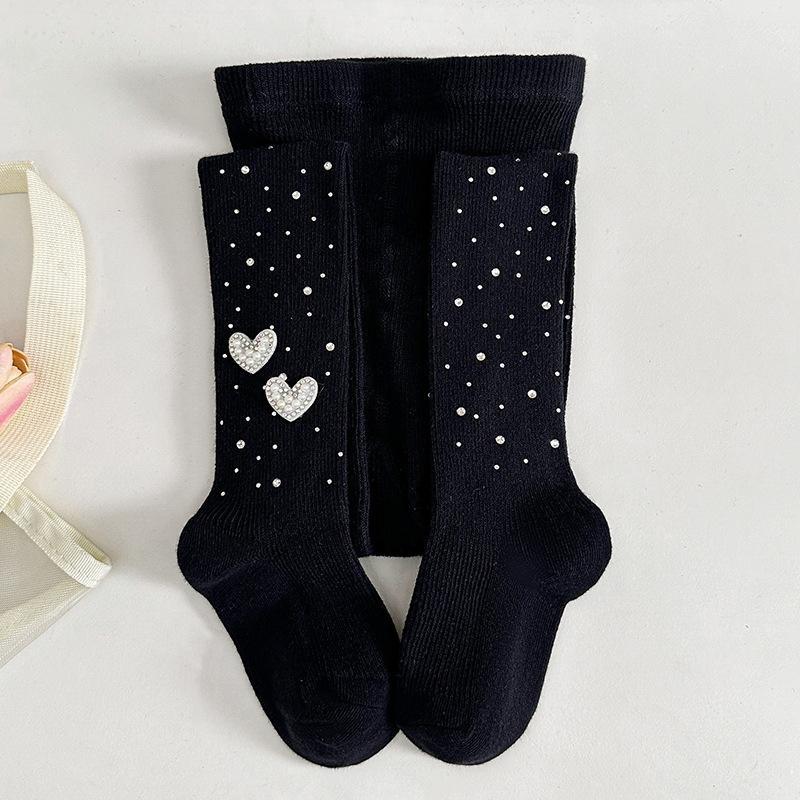 Kids Tights For Girls White Sparkling Pantyhose Spring Fall Dressy Leggings with Rhinestones Dressy Autumn Tights