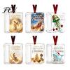 Christmas Decorative Cash Holder Acrylic Money Ornament, Xmas Holiday with Slot, Tree Hanging Gift Decoration Present Ornament