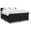 VidaXL Slatted Bed Base with Mattress Black 180x200 Cm Velvet 3286392
