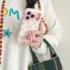 For iPhone 17 Pro Silicone Case Cute Heart Shape Pendant Shockproof Phone Back Cover