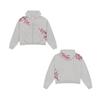 European and American autumn and winter personalized street flower embroidery retro men's and women's hooded cardigan