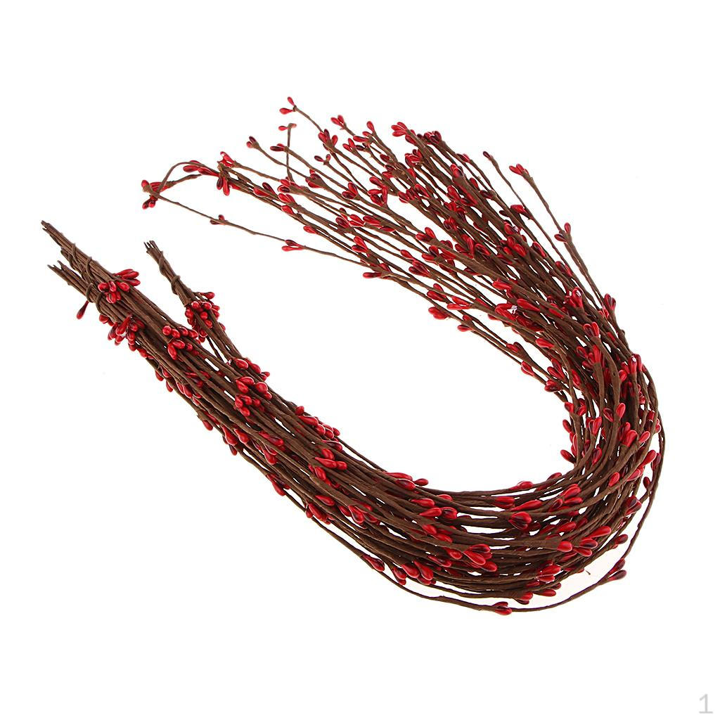 

40 Primitive Wreaths Pip Garland Holly Branches Crafts Red